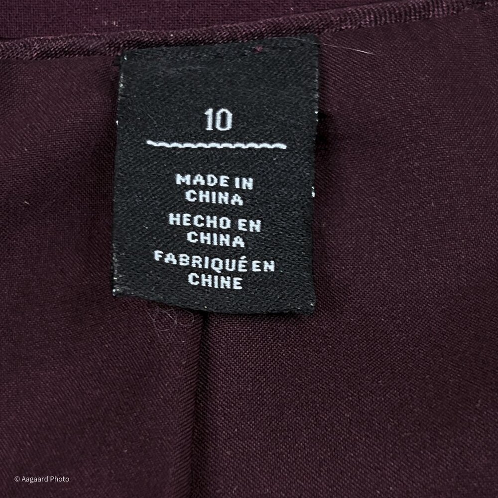 WHBM Stitched Shoulder Open Front Semi-Cropped Moto Blazer Skirt Set Size 10 - Picture 13 of 16